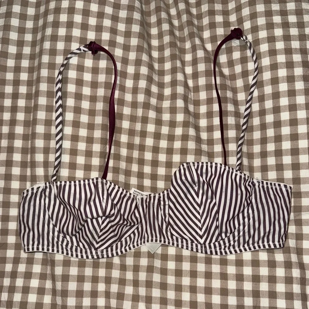 Victoria’s Secret Wild Rose Stripe Cotton Unlined Balconette Bra